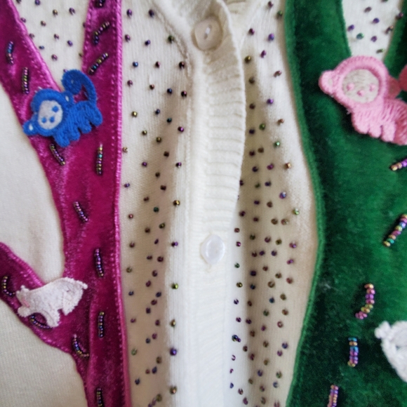 Vintage unique Cactus sweater cardigan small size - Picture 4 of 9